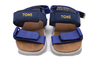 Toms Infant Boys Blue Sandals Hook & Loop US Size 4 UK 3 EU 19.5