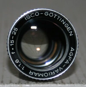 Agfa Variomar Isco Gottingen 1:1.6 f15 - 25 Cine Zoom Projection Projector Lens - Picture 1 of 13