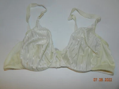 Warner's Ivory Bright Stripes Front Close Satin Underwire Bra, 34C - Image 1 of 3