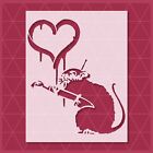 Banksy Love Rat Schablone - wiederverwendbar & langlebig - 10 Mil - Ballon Mädchen Banksy