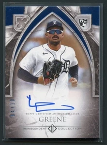 2023 Topps Transcendent Blue Riley Greene RC Rookie Signed On Card /10 Tigers - Picture 1 of 2