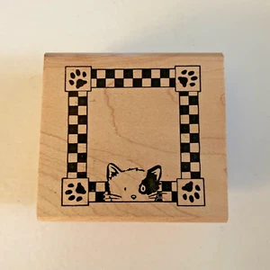 Rubber Stampede - Rubber Stamp - Kitty Cat Frame ~ A1888E - Picture 1 of 3