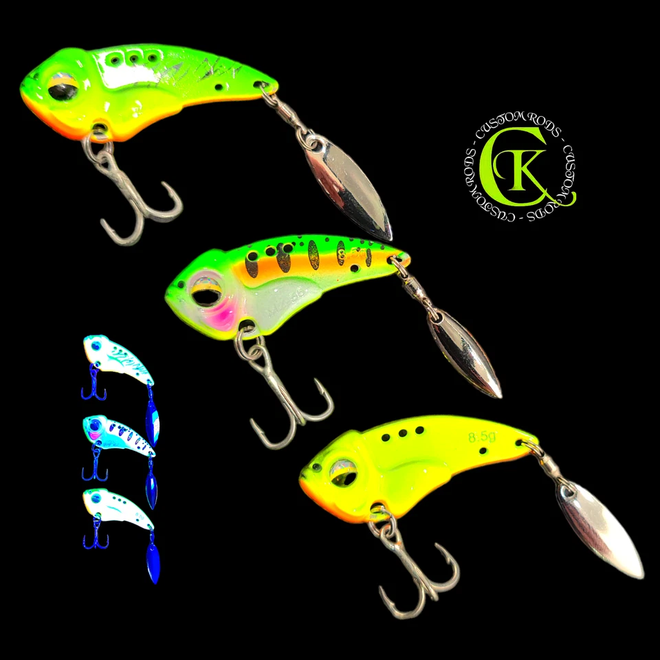 3x 8,5g Spin Bait Spin Jig Chatterbait Kunstköder Wobbler Spinbait SpinMad Hecht - Bild 1 von 1