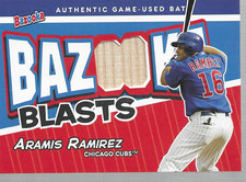 2004 TOPPS BAZOOKA BLASTS ARAMIS RAMIREZ #BB-ANR GAME USED BAT