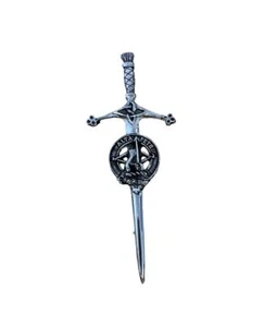 Fletcher Clan Crest Pewter Sword Kilt Pin - Picture 1 of 1