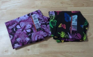 2 For $20 No Boundaries Ankle Leggings Purple & Colorful Butterflies M (7-9) - Picture 1 of 12