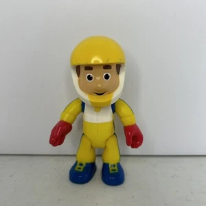 Disney Handy Manny Yellow Suit Helmet Race Car Driver 4.75" Poseable Figure 2009 - Picture 1 of 7