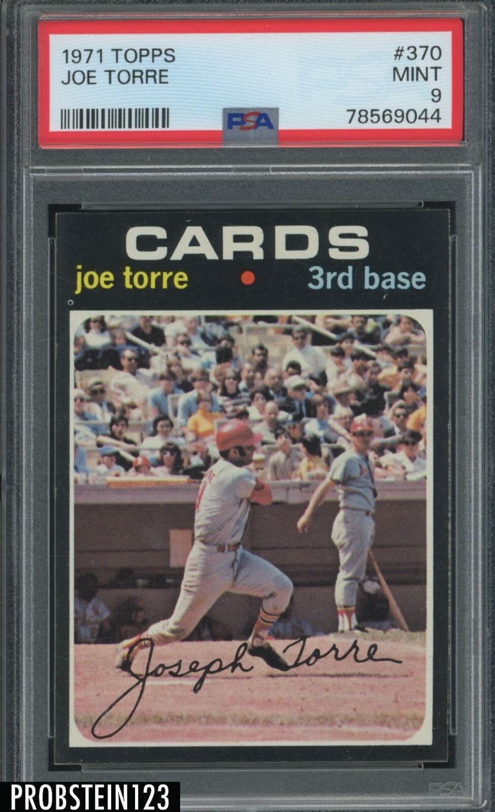 1971 Topps #370 Joe Torre St. Louis Cardinals HOF PSA 9 MINT