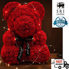 Rose Bear Heart Artificial Flower Rose Teddy Bear LED Light Gift Box Valentine