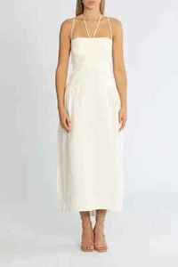 CAMILLA AND MARC Alina Midi Dress Cream Cocktail Party Size 12 AU | RRP 850.00 - Picture 1 of 3