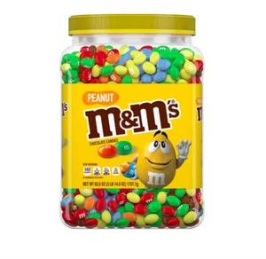 M&M Erdnuss Schokolade Mehrfarbig Bonbonglas 62oz 3,8 Pfund Neu Versiegelt - Bild 1 von 2