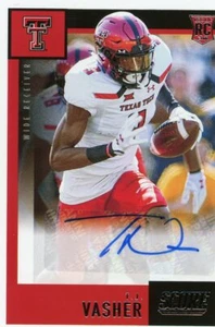 Panini Chronicles 2021 Score Draft Picks fútbol americano #SA-TJV TJ Vasher radiocontrol automático - Imagen 1 de 2