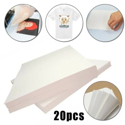 Inkjet Heat Transfer Paper for DIY T Shirt Printing A4 Size Pack of 20 - Image 1 of 4