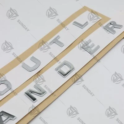 For Mitsubishi Outlander Car Front Hood Letter Badge Nameplate Emblem 3D Decal Foto 1 de 4