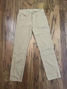 Chaps Boys Khaki Pants Size 16 Flat Front Chinos Uniform EUC Sand Sable - Picture 1 of 4