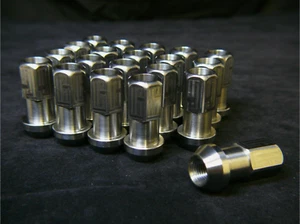Real Titanium Race Lug Nut 20pcs M12 x 1.25 Super Strong Forged Lite Weight 44mm - Picture 1 of 5