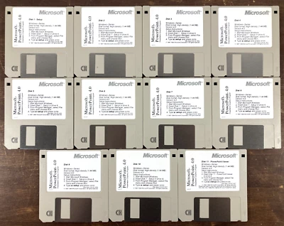 Microsoft PowerPoint 4.0 For Windows 95 Floppy Disk 3.5" Vintage Software PC - Image 1 of 4