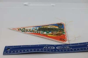 Vintage pennant felt Souvenir Europe France Versailles Exclusivité Beka Orange - Picture 1 of 2