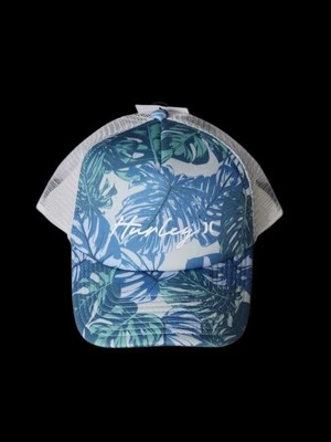 Sombrero de camionero floral azul para mujer Hurley Bill espalda a presión Foto 1 de 4