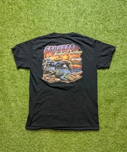 Harley Davidson Shirt Size Medium Short Sleeve Cotton Black Pocket Orlando Gator - Picture 1 of 7
