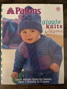 Giggle Knits, 3 mo - 2 yr, Patons #927 2003, Knitting Patterns for Babies - Picture 1 of 7