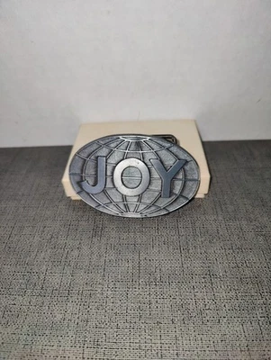 DE COLECCIÓN HEBILLA DE CINTURÓN COLOR PLATA, JOY COAL MINING Hecho en EE. UU. Firmado RJ Foto 1 de 4