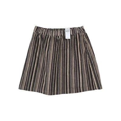 American Eagle Skirt Women's Size Small Striped Elastic Waist Corduroy Mini New - Image 1 of 4