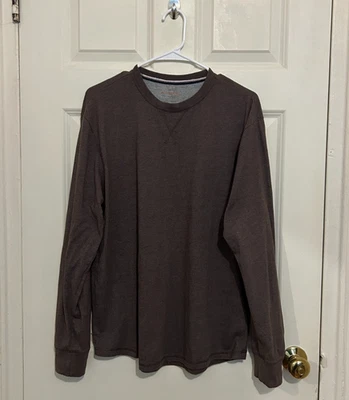 NUEVA Camiseta Hombre Impermeable Vintage Manga Larga Talla L Color Chocolate Foto 1 de 4