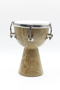 Wooden Drum Table Top Decorative Display Only 15cm Skin Top Indian Made - Picture 1 of 7