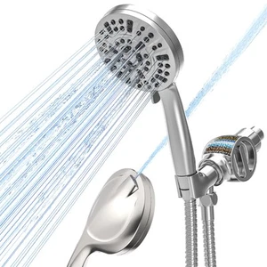 High Pressure Filtered Shower Head with Handheld, 9 Spray Modes 4.7" Shower H... - Picture 1 of 7