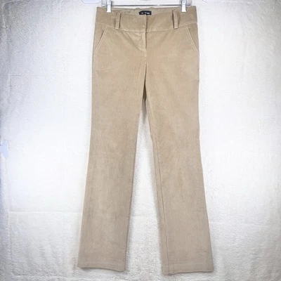 Pantalones de pana Bebe Khakis talla 4 para mujer beige bootcut pierna cintura media informales Foto 1 de 4