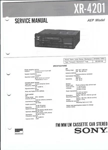 Manual de servicio original Sony para CAR XR-4201 - Imagen 1 de 1