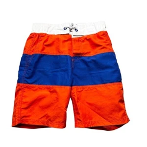 Mini Boden Boys Lined Orange And Blue Board Shorts 11-12 Years New Without Tags - Picture 1 of 5