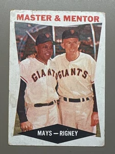 Master & Mentor Willie Mays Rigney 1960 Topps #7 San Francisco Giants - VGEX - Picture 1 of 2
