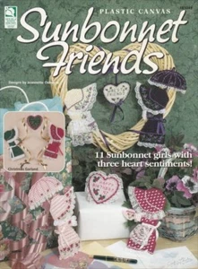 Sunbonnet Friends Kunststoff Leinwand OOP Muster Valentinstag Weihnachten Geburtstag Buch - Bild 1 von 2