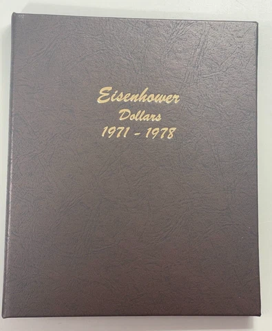 1971-1978 Eisenhower Dollar Complete Set | 21 Coins with Proofs | Dansco Album Cover