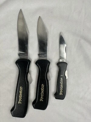 Juego de cuchillos plegables de bolsillo protectores hechos en Japón de colección 5,25” 4,5” y 3,25” Foto 1 de 4