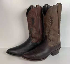 Dan Post Apache braune Cowboystiefel 11 D verzierte Einlage (2) Paar - Bild 1 von 24