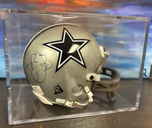Encased Emmitt Smith, Dallas Cowboys HOF Great-Auto Mini Cowboys Helmet, w/ COA - Picture 1 of 7