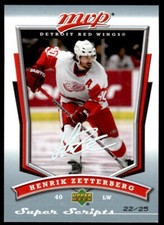 2007-08 Upper Deck MVP SUPER SCRIPTS /25 Henrik Zetterberg Detroit Red Wings