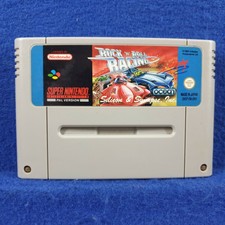 **Snes ROCK 'N' ROLL RACING Game Cart GENUINE Super Nintendo PAL