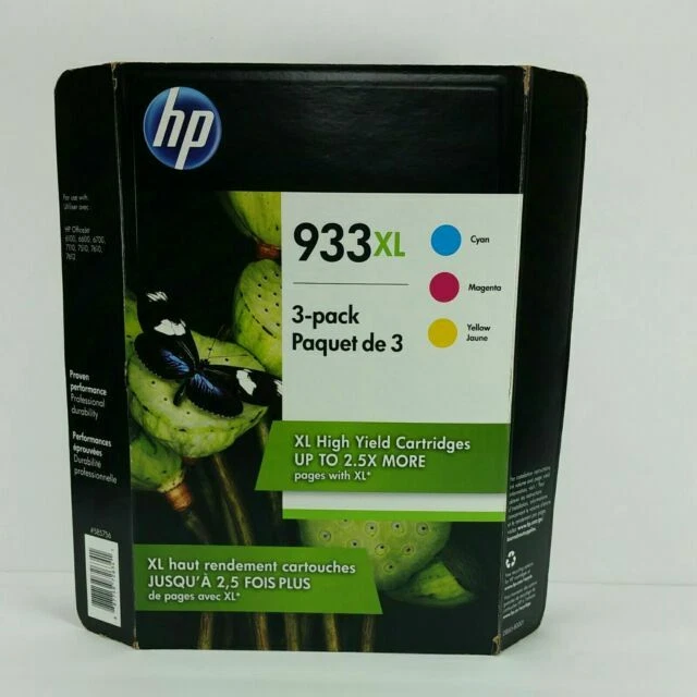 HP 933XL (D8J65BN) Tri-Color Original Ink Cartridge