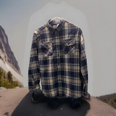 L.L. Camisa BEAN Niño Abotonada Tartán Franela Cuadros en Azul Marino Rojo Blanco Talla XL 18 Foto 1 de 4