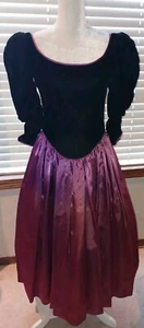 New Beautiful Vintage GUNNE SAX Jessica McClintock Velvet Bodice Formal Dress 9 - Picture 1 of 9