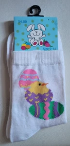 NWT Gina Group Children Easter Socks Size 9-11 Crew Holiday Seasonal Duck Nice - Picture 1 of 5