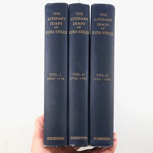 The Literary Diary of Ezra Stiles Franklin Bowditch Dexter 1901 Full Set of 3 - Picture 1 of 8