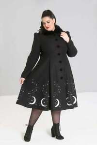 Interstellar Coat Hell Bunny Stars Moon 18 20 2xl 3xl black vintage 50s swing