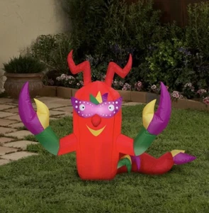 Mardi Gras Cangrejo Inflable FORMA de CELEBRAR Decoración del Patio Nuevo en Caja - Imagen 1 de 8