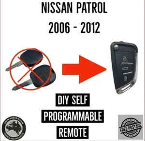 FITS NISSAN PATROL REMOTE TRANSPONDER FLIP KEY 2007 2008 2009 2010 2011 2012 - Picture 1 of 1