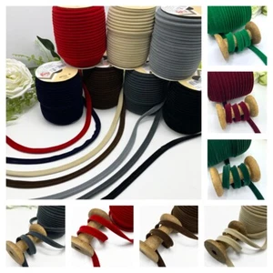 Flanged 10mm velvet piping cord upholstery cushions bags finishing edge 1m 3m 5m - Picture 1 of 14